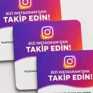 haber-instagram Bizi Instagram'dan takip edin yazılı NFC Instagram takipçi kartı