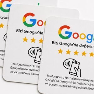 haber-kapak Bizi Google'da değerlendirin yazılı NFC değerlendirme kartı