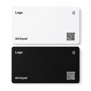 NFC menü kartı NFC ve QR kod taşıyan menü kartı